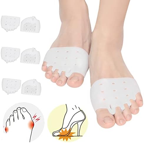 Toe Spacers, (6PCS,XL) Gel (Гель) Toe Separator, Toe Stretcher, Toe Straightener for Bunion Relief, Hammer Toe, Hallux Valgus and Restore Toes to Their Original Shape (Black) TASZOOS