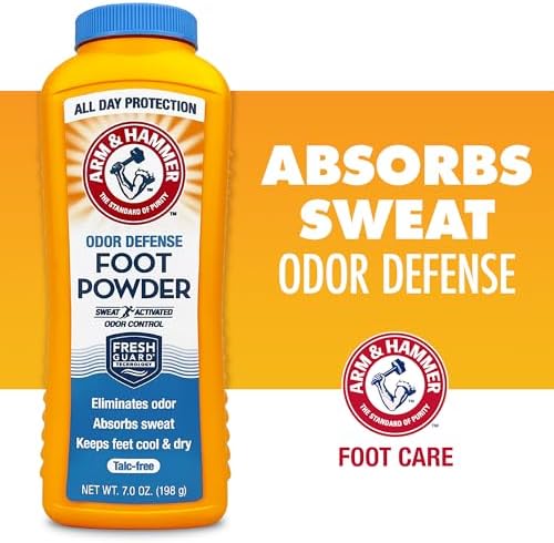 Arm & Hammer Foot Powder (Порошок) for Shoes & Feet, Talc-Free Odor & Moisture Control for Men & Women, 7 oz (Унции) (1 Pack) Arm & Hammer