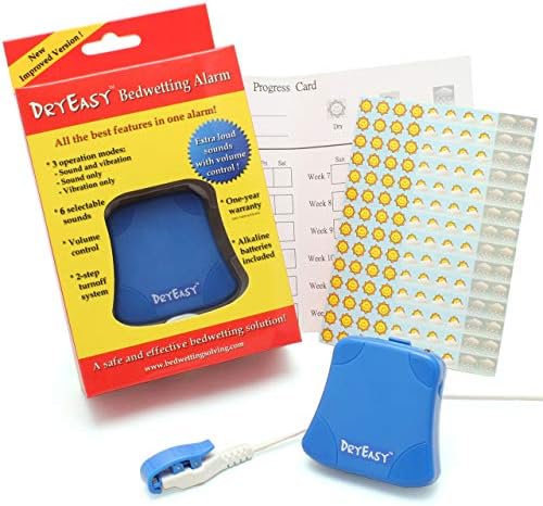 Bedwetting Alarm with Volume Control, 6 Selectable Sounds and Vibration DRYEASY