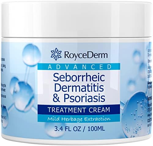 Roycederm Seborrheic Dermatitis Cream, Scalp Treatment for Psoriasis, Folliculitis, Dry Scalp, Dandruff, Anti-Itch Cream for Soothing Relief Roycederm