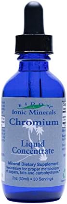 Eidon Ionic Minerals Liquid (Жидкость) Chromium Concentrate - Ionic Chromium Supplement Drops (Капли), Supports Stable Energy Levels, All-Natural, No Sugar Added, No Preservatives or Additives - 2 oz (Унции) Eidon Ionic Minerals