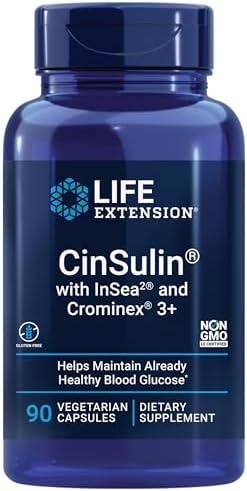 CinSulin® с InSea2® и Crominex® 3+, шиладжит, экстракт амлы, корица, бурые водоросли, 90 капсул Life Extension