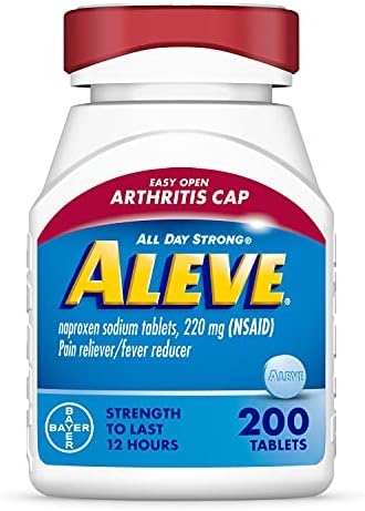 Aleve Easy Open Arthritis Cap Tablets (Таблетки), Naproxen Sodium for Pain Relief ‐ 200 Count Aleve