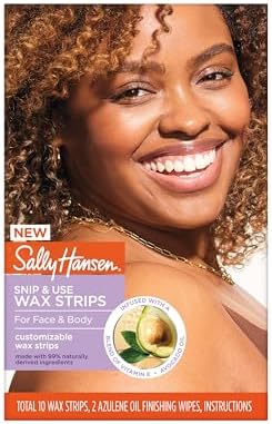 Sally Hansen Hair Remover Snip & Use Wax Strips for Face & Body Sally Hansen