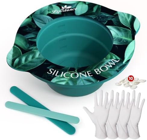 Lifestance Removable Silicone Wax Pot Liner with 2 Silicone Wax Spatulas for 16oz Waxing Kit, Total 17 Items, Anti-Scalding Foldable Silicone Wax Warmer Bowl & Reusable Wax Sticks, Easy to Clean Lifestance