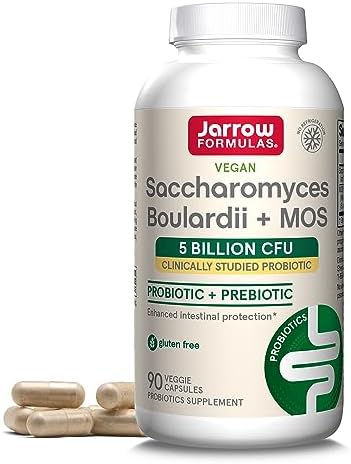 Saccharomyces Boulardii + MOS 5 млрд КОЕ для поддержки здоровья кишечника, капсулы, 90 шт Jarrow Formulas