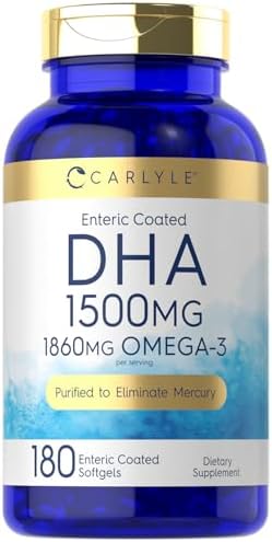 Carlyle DHA Supplement 1500mg | 180 Softgels (Мягкие капсулы) | Omega-3 Supplement | Non-GMO, Gluten Free Carlyle