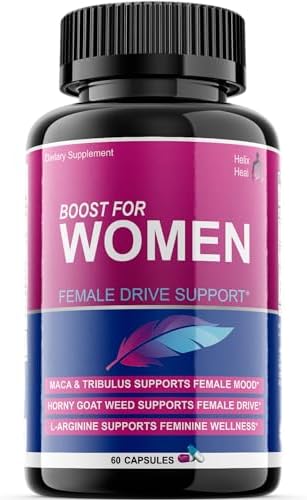 Female Libido Booster for Women Fast Acting - Supplements for Women, Hornygoatweed Women, Boost Desire Pills for Women with Maca Root, Tribulus Terrestris and Ginseng (60 ct) Helix Heal