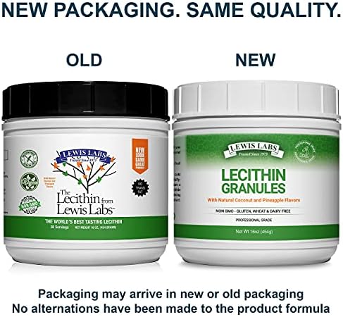 Lecithin Granules Supplement | Natural Soy Lecithin Powder (Порошок) is an Excellent Source of Phosphatidyl Choline | Lactation Support, Immune Function & Support Brain Health, 16 oz (Унции) Lewis Labs