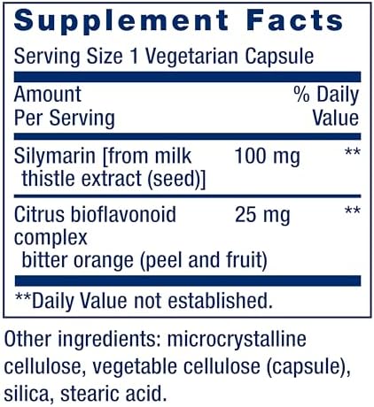 Life Extension Silymarin – Milk Thistle Extract – Supports Liver Health – Gluten-Free, Non-GMO, Vegetarian – 90 Capsules (Капсулы) Life Extension