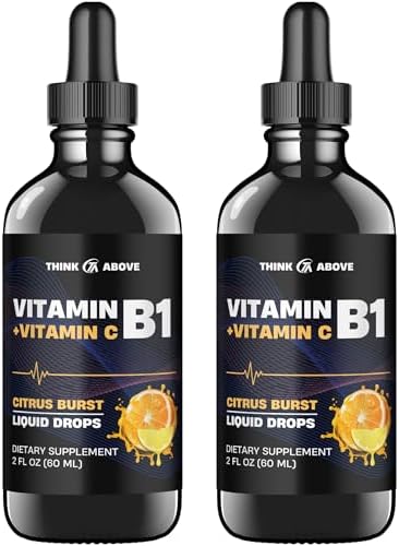 Vitamin B1 Thiamine Mononitrate - Liquid Drops Supplement (2 FL OZ) Think Above