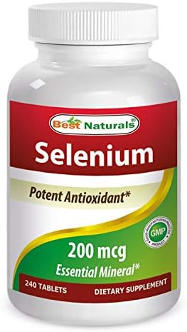 Best Naturals Selenium 200 mcg Supplement, 240 Count Best Naturals