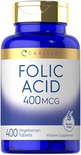 Carlyle Folic Acid 400 mcg | 400 Tablets (Таблетки) | Vegetarian, Non-GMO, Gluten Free Carlyle