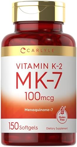 Carlyle Vitamin K2 MK7 100 mcg | 150 Softgels (Мягкие капсулы) | Non-GMO, Gluten Free Supplement Carlyle