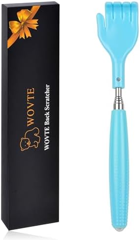 Back Scratcher, WOVTE Portable Extendable Back Scratcher for Men Women Adults, Multifunctional Telescoping Back Scratcher Mens Gifts Stocking Stuffers Christmas Gifts for Men Women Adults(Blue) WOVTE