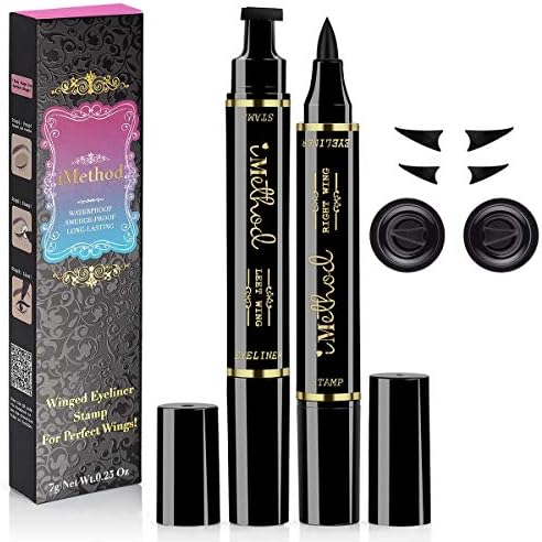 iMethod Eyeliner Stamp - iMethod 2 Pens Winged Eyeliner Stamp, Perfect Wing Cat Eye Stamp, Long Lasting Liquid Eye Liner, Waterproof & Smudgeproof Makeup IMethod