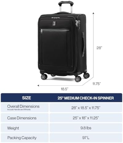 Чемодан Travelpro Platinum Elite, 25 дюймовый на колесах Travelpro