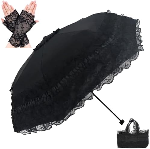 Зонт URAWESO Vintage Lace Parasol Gothic Lolita с UV защитой URAWESO