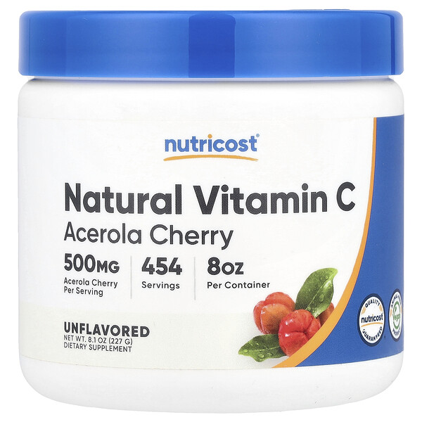 Natural Vitamin C, Unflavored (Без вкуса), 8.1 oz (Унции) (227 g) Nutricost