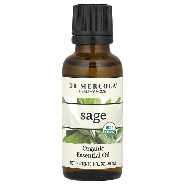 Organic Essential Oil, Sage, 1 oz (30 ml) Dr. Mercola