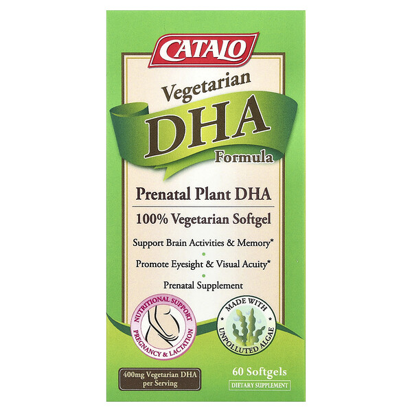 Vegetarian DHA Formula, 60 Softgels (Мягкие капсулы) CATALO