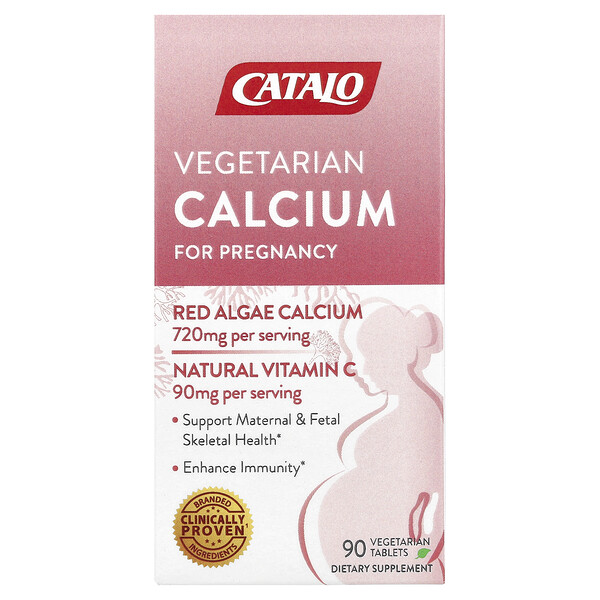 Vegetarian Calcium For Pregnancy, 90 Vegetarian Tablets (Вегетарианские таблетки) CATALO