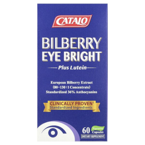 Bilberry Eye Bright Plus Lutein, 60 Vegetarian Capsules (Вегетарианские капсулы) CATALO