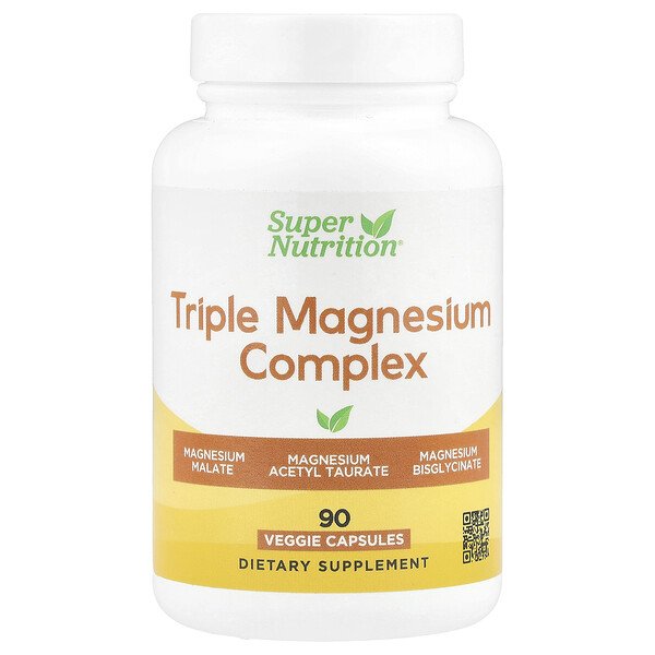 Triple Magnesium Complex, 90 Veggie Capsules (Капсулы на растительной основе) Super Nutrition