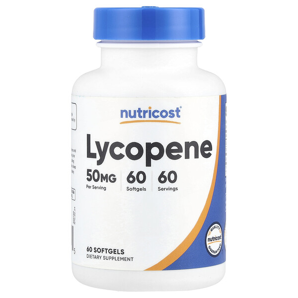 Lycopene , 50 mg , 60 Softgels (Мягкие капсулы) Nutricost