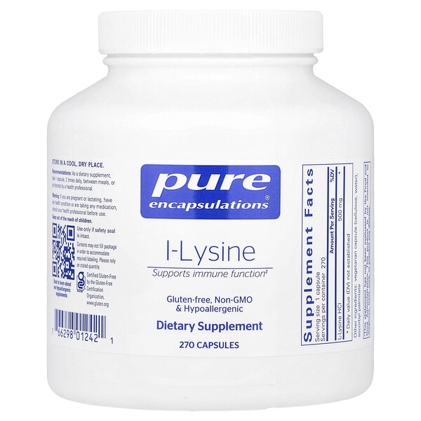 L-Lysine, 270 Capsules (Капсулы) Pure Encapsulations