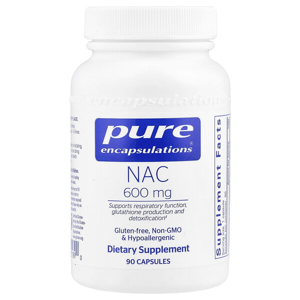 NAC, 600 mg, 90 Capsules (Капсулы) Pure Encapsulations