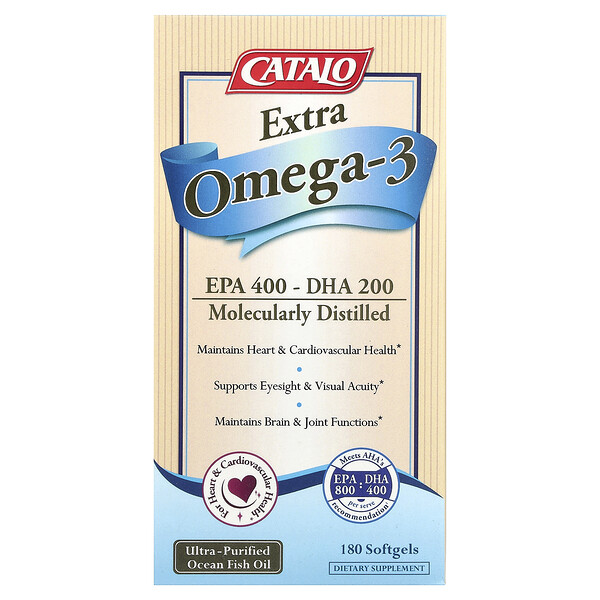 Extra Omega-3 , 180 Softgels (Мягкие капсулы) CATALO