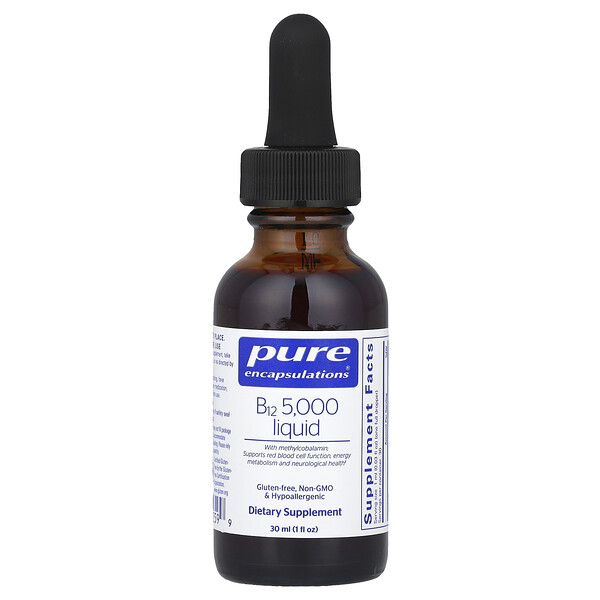 B12 5,000 Liquid (Жидкость), 1 fl oz (Жидкие унции) (30 ml) Pure Encapsulations