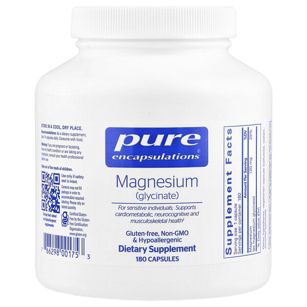 Magnesium (Glycinate), 180 Capsules (Капсулы) Pure Encapsulations