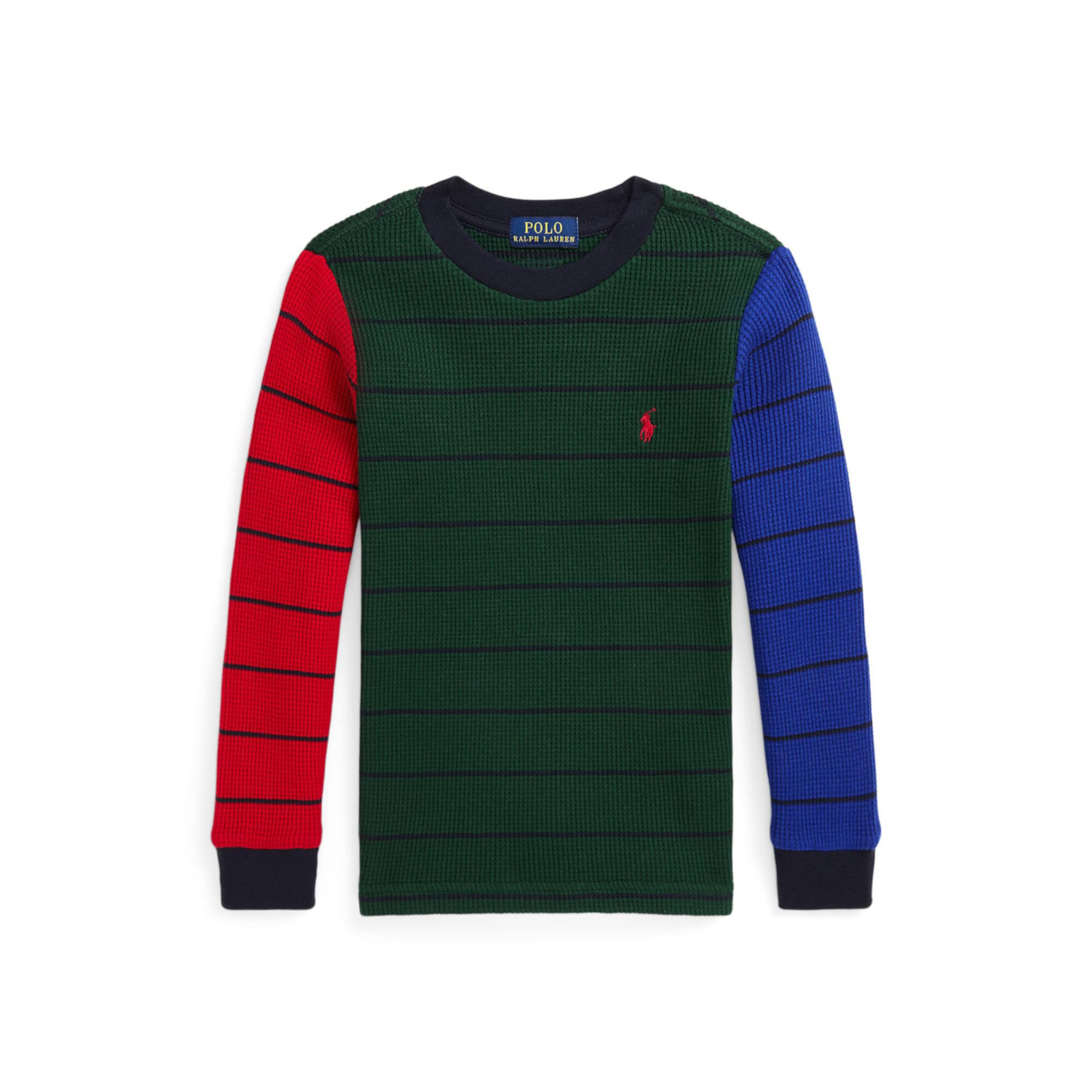 Детская Футболка Polo Ralph Lauren Waffle-Knit Cotton Long Sleeve Polo Ralph Lauren