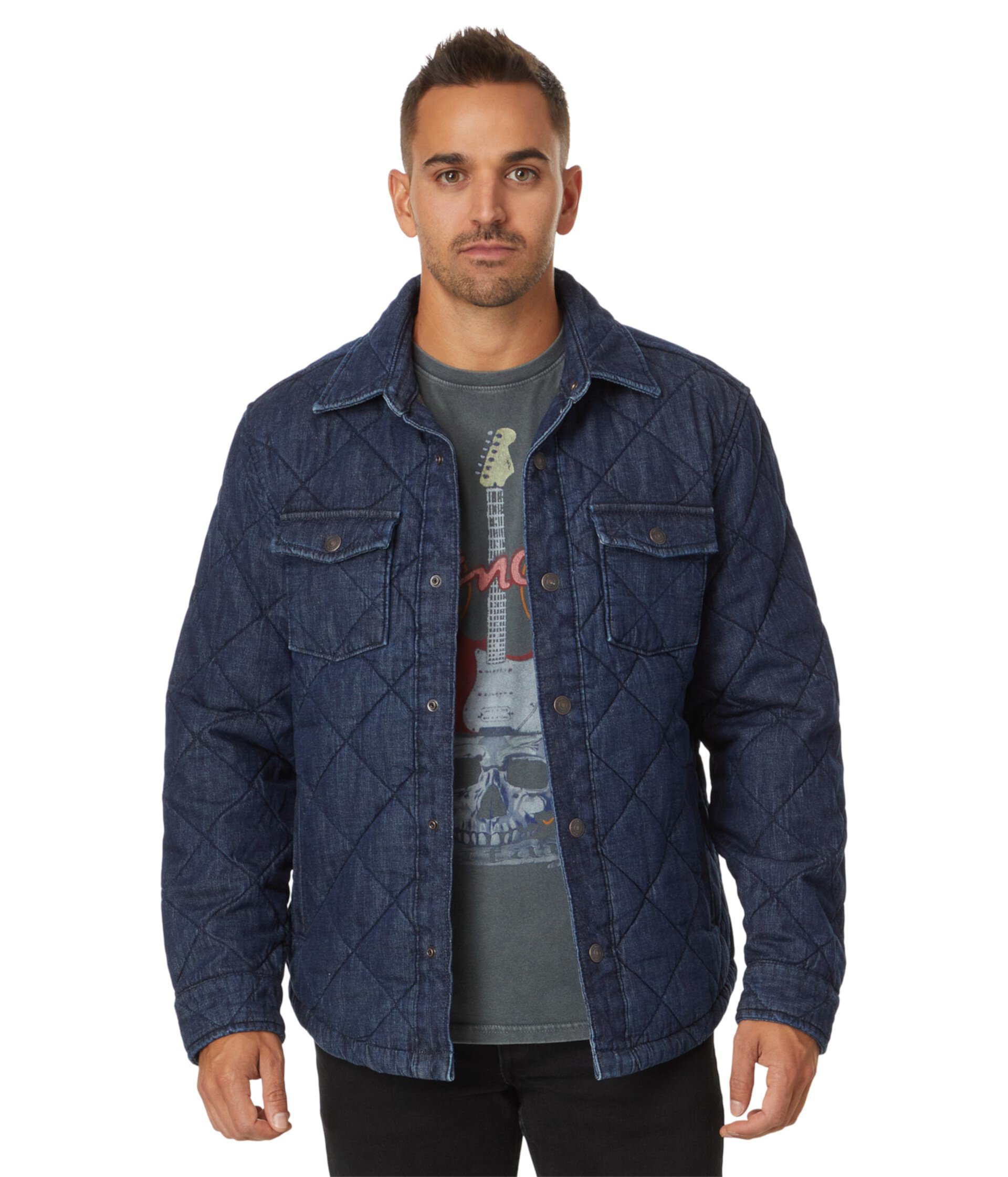 Мужская Пуловер Lucky Brand Quilted Shirt Jacket Renwick Lucky Brand