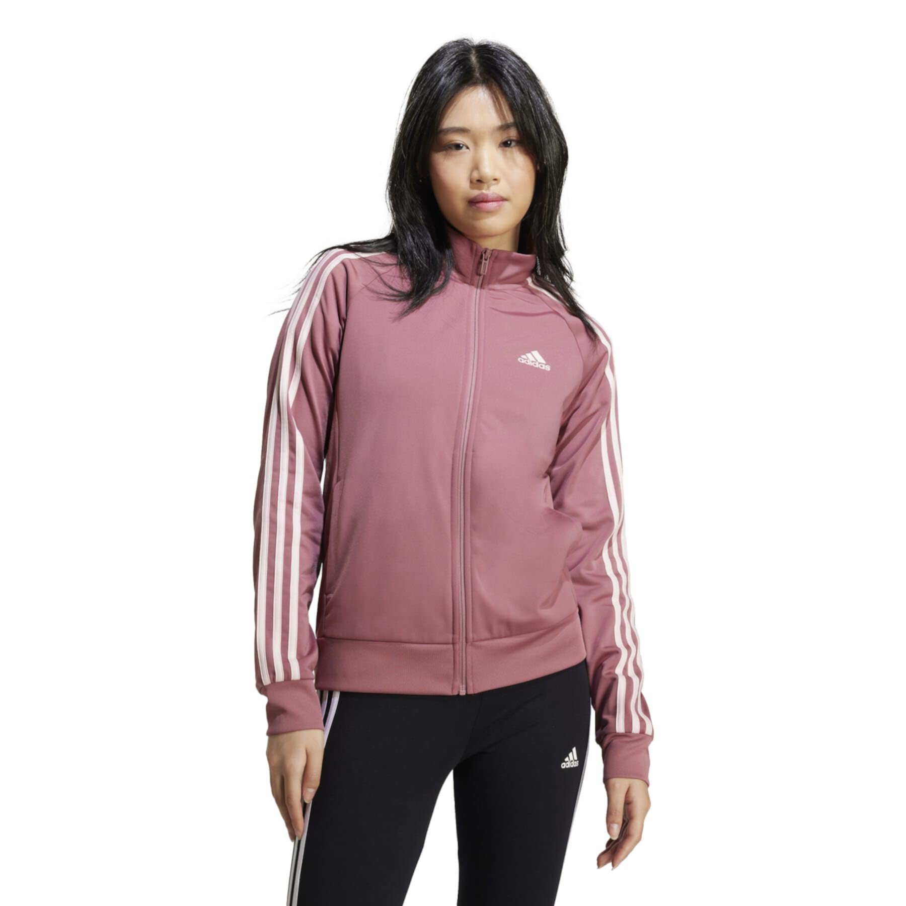 Куртка Adidas Primegreen Essentials Warm-Up Slim 3-Stripes из 20% переработанного материала Adidas