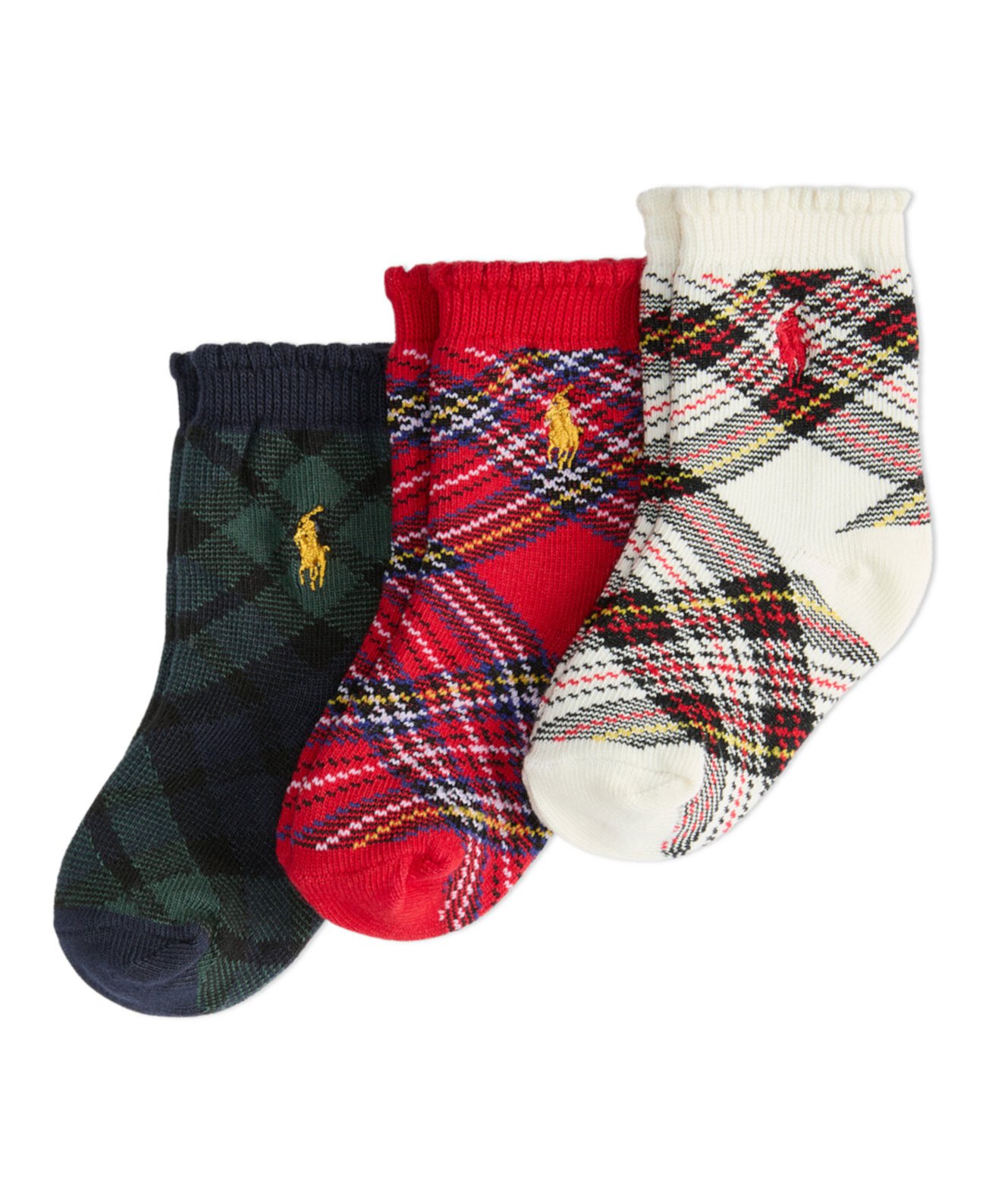 Детские носки Polo Ralph Lauren Holiday Plaid, 3-Pack Polo Ralph Lauren