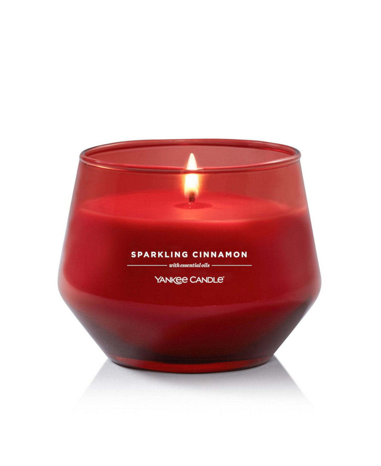 Cinnamon Studio Collection Glass Candle Sparkling, 10 oz Yankee Candle