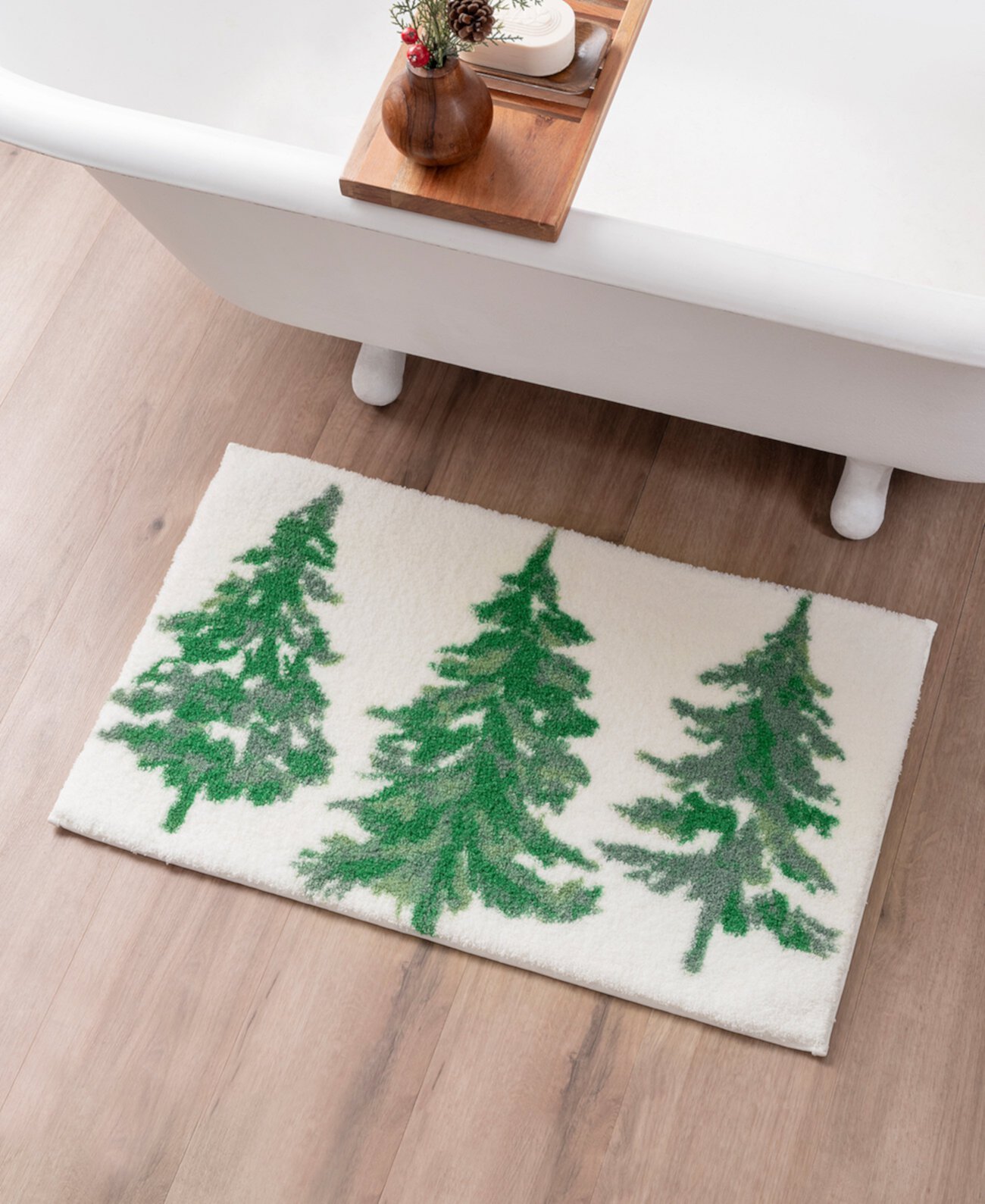 Tree Bath Rug, 20" x 32", Created for Macy's Martha Stewart