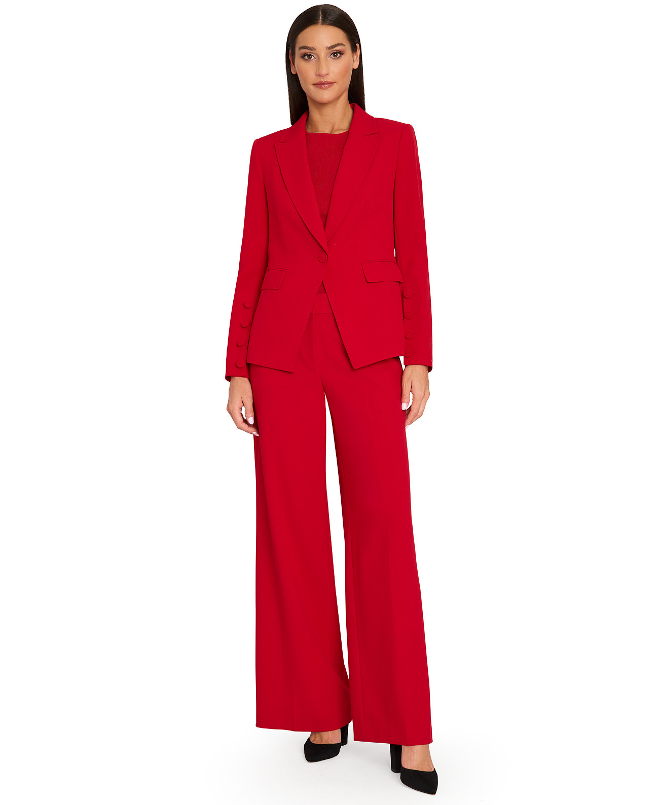 Women's Single-Button Peak-Lapel Blazer Tahari by ASL