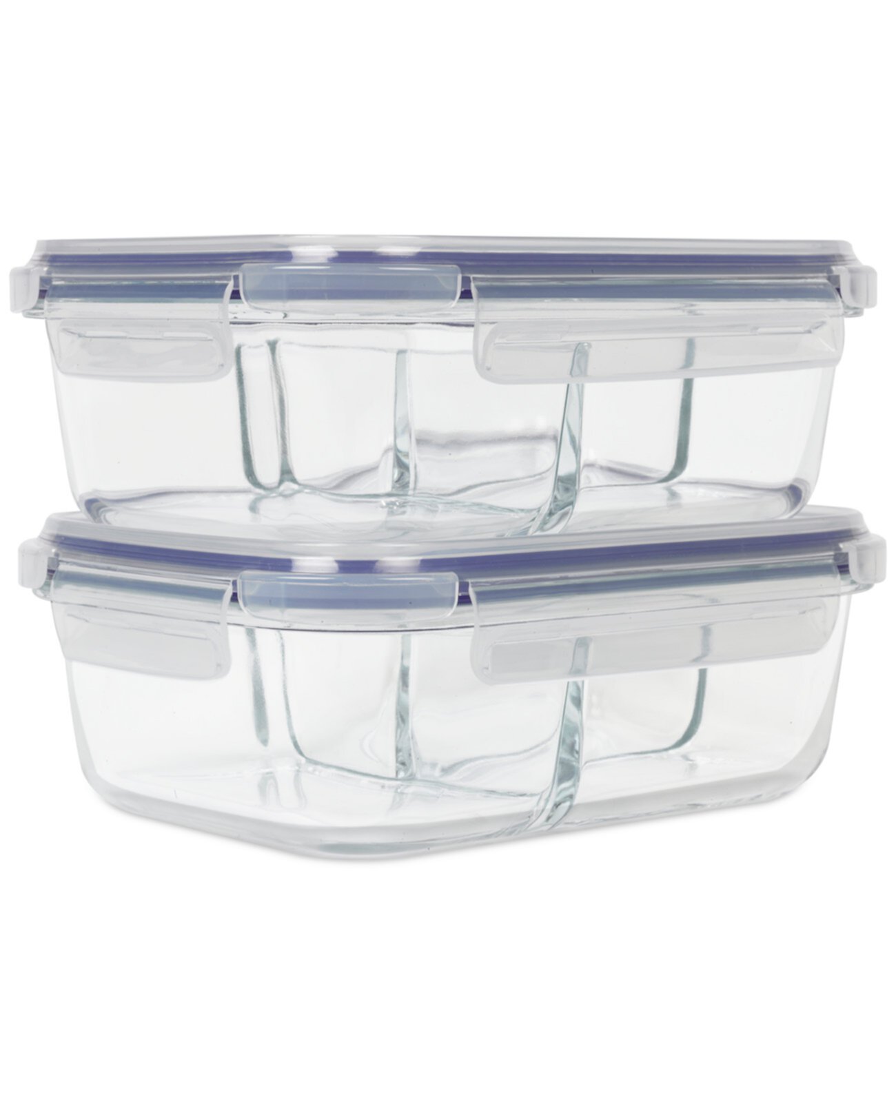 Sedona 2 Pack 3-Compartment Glass Storage Set Sedona Kitchen