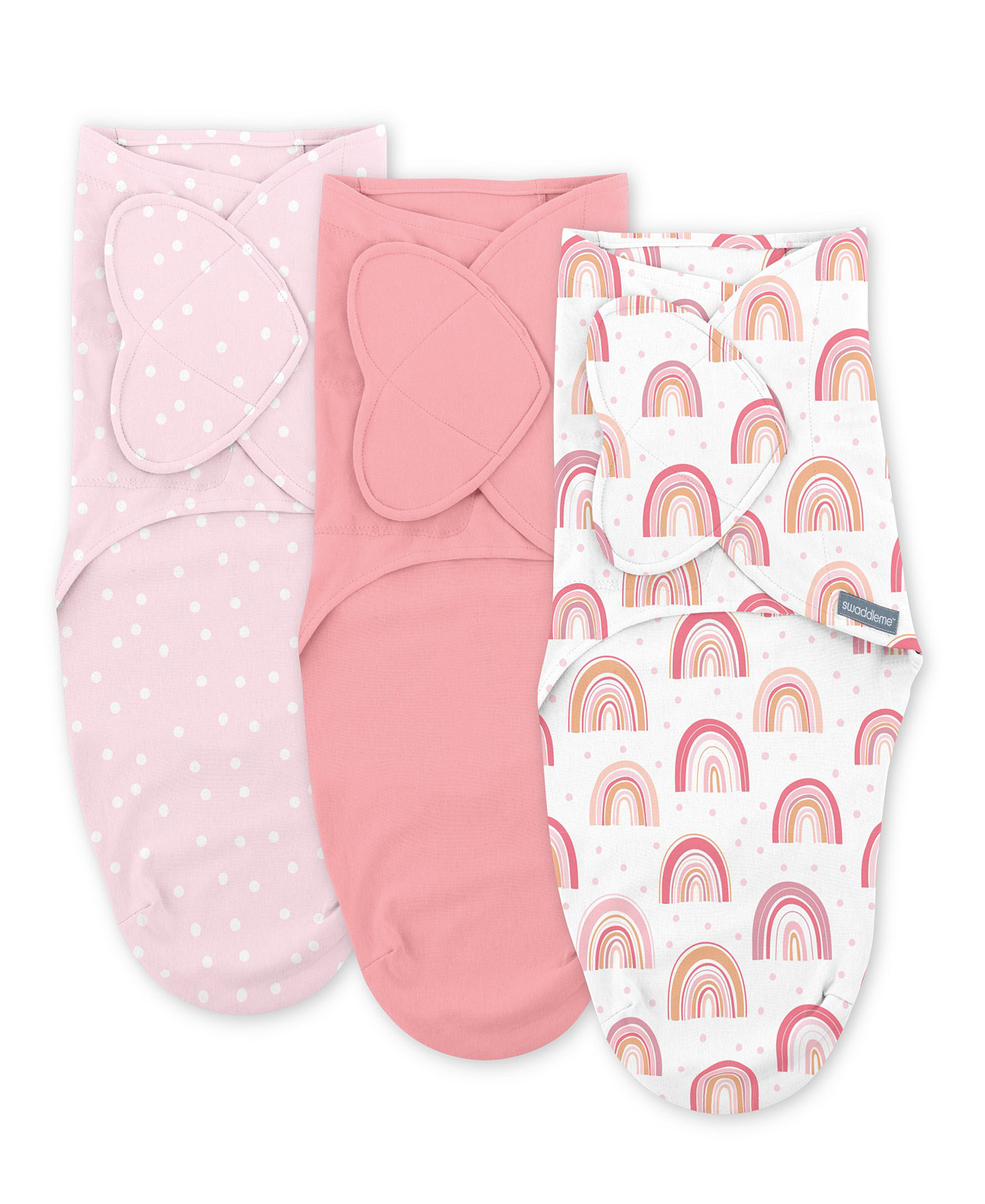 Baby SwaddleMe Monogram Collection Rainbow Swaddle Ingenuity