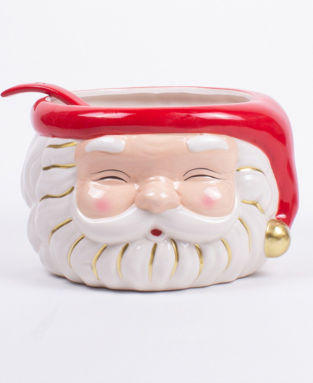 Santa Ceramic Punch Bowl 8 Oak Lane