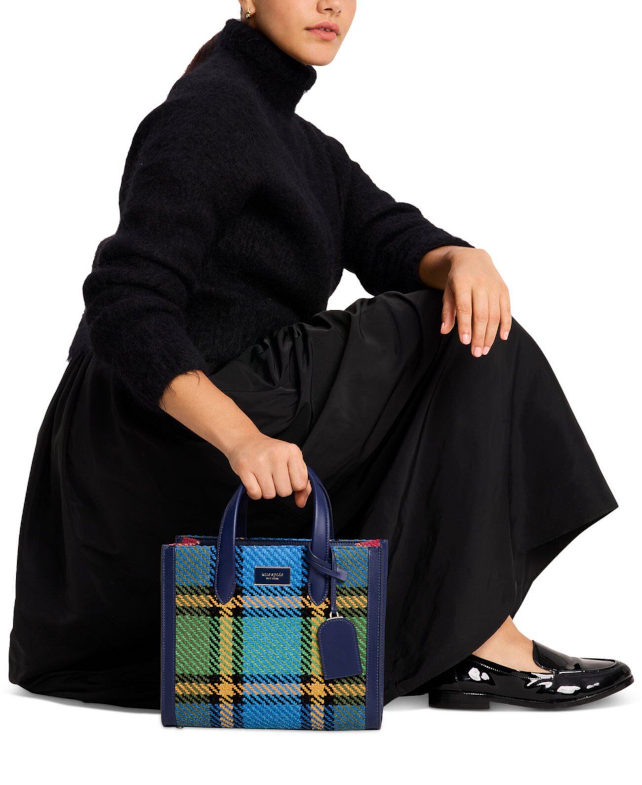 Сумка тоут Kate Spade New York Manhattan Grand Plaid Tweed Kate Spade New York