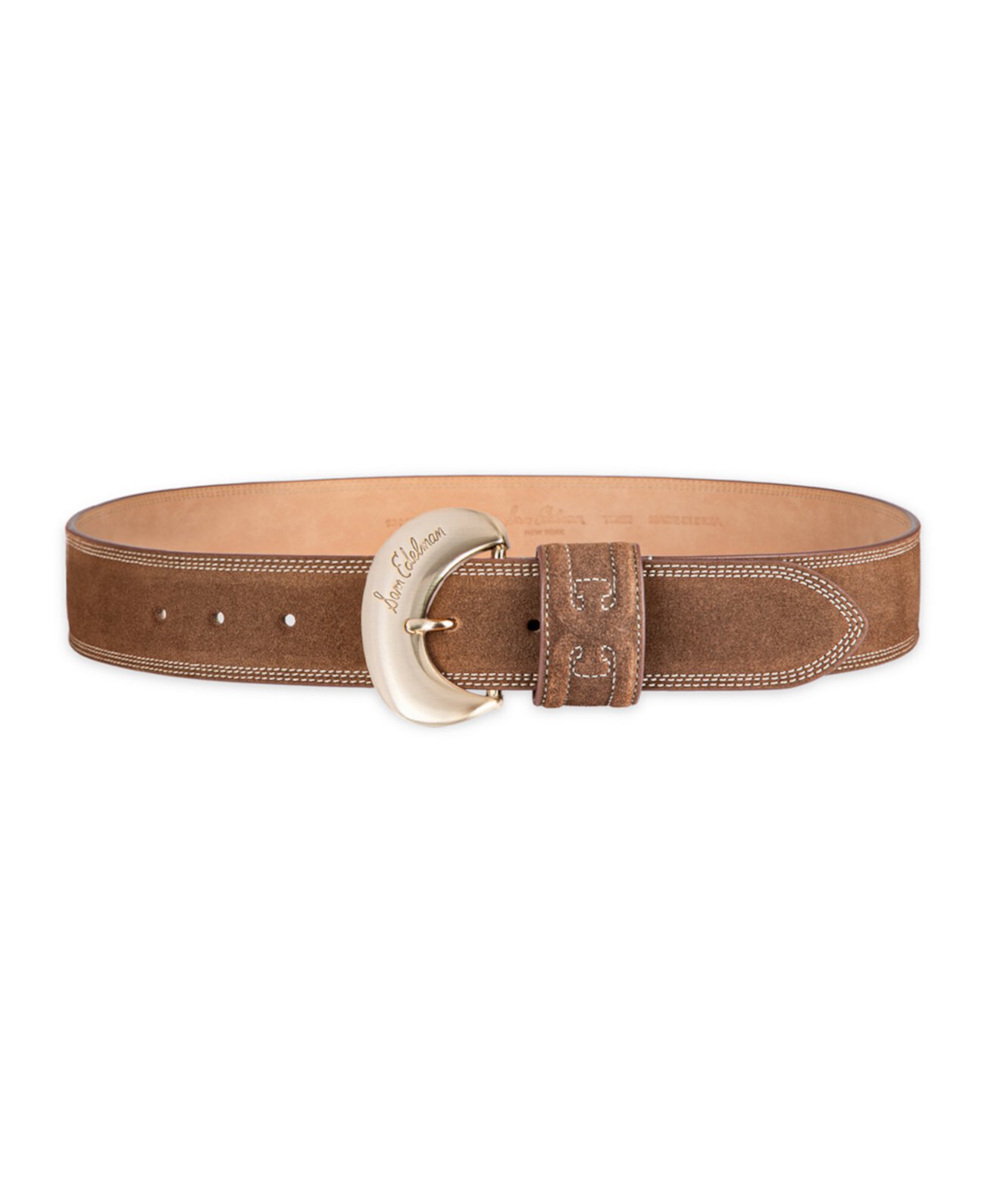 Women's Wide Width Double-E Loop Casual Leather Belt Sam Edelman