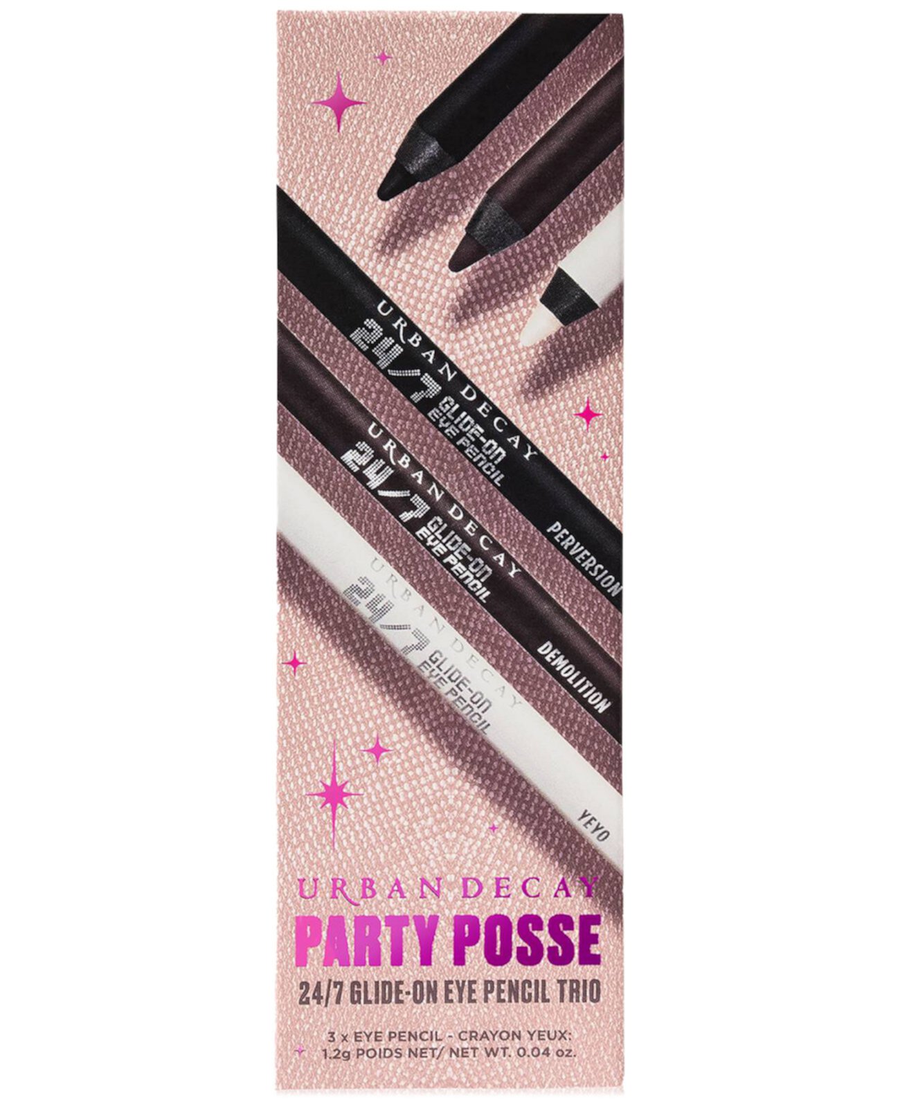 Набор из 3-х водостойких карандашей для глаз 24/7 Party Posse, 16 часов носки Urban Decay