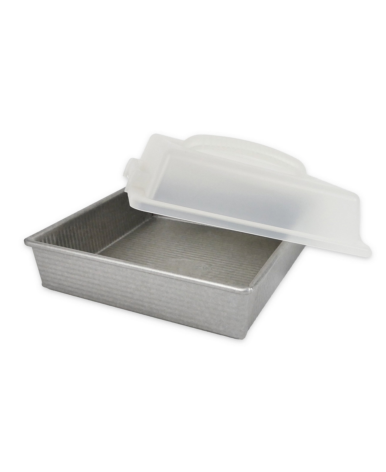 Non-Stick Aluminum 9 Inch Square Cake Pan and Lid Set Usa