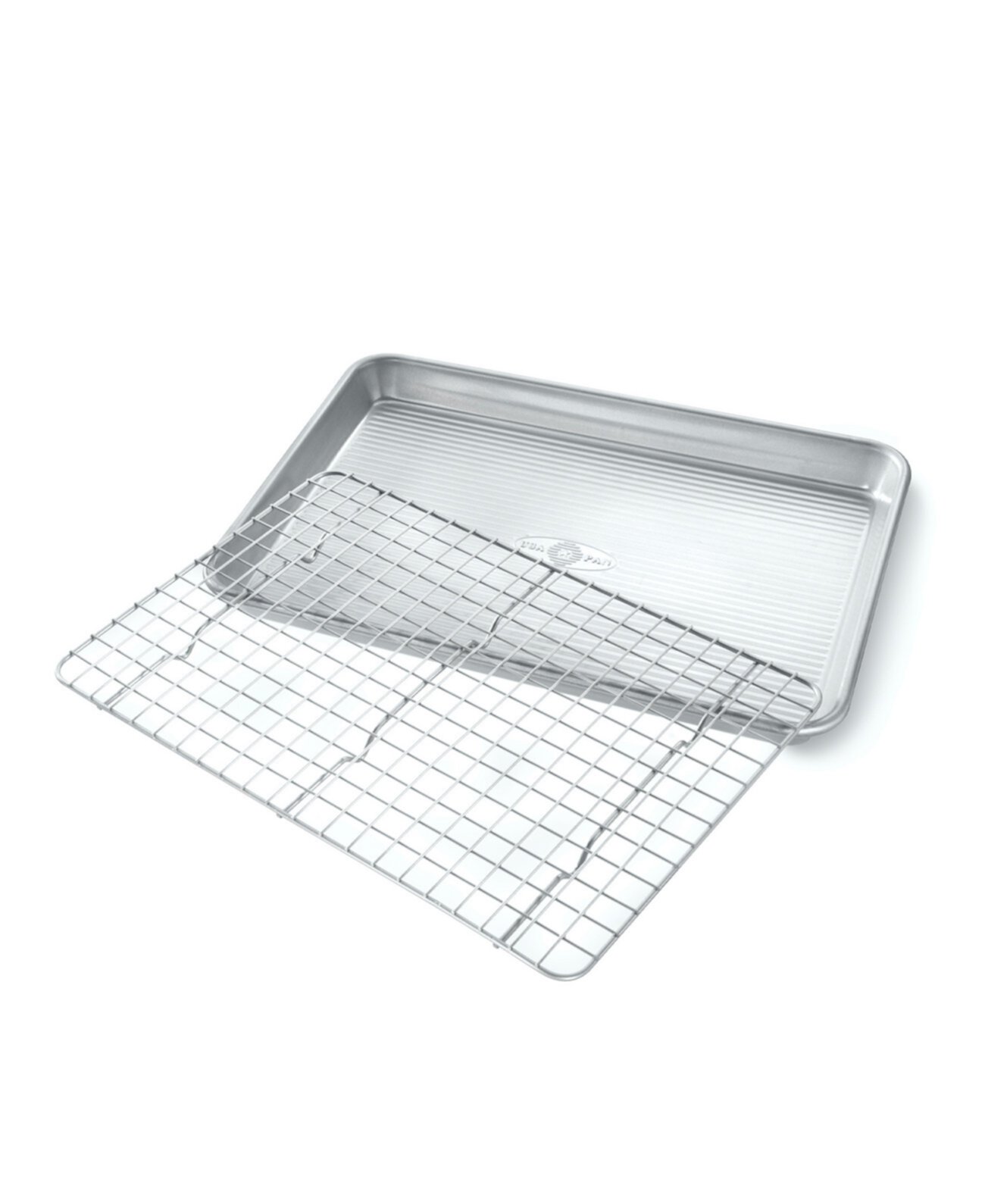 Non-Stick Aluminum 2 Piece Quarter Sheet Pan and Baking Rack Set Usa