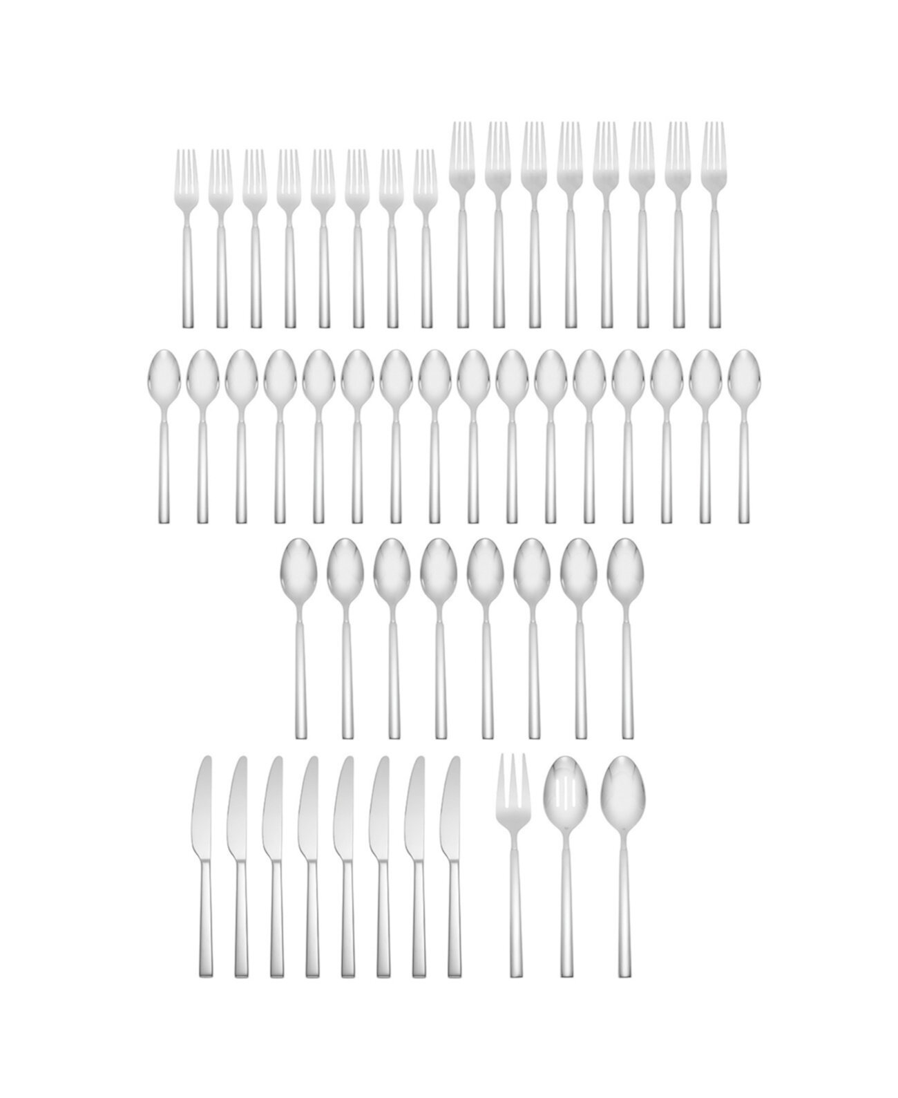 Stainless Steel Drew Mirror 51-Piece Flatware Set, Service for 8 CAMBRIDGE SILVERSMITHS